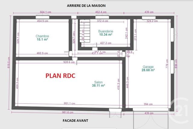 Afficher la photo en grand maison à vendre - 8 pièces - 182.37 m2 - BEGLES - 33 - AQUITAINE - Century 21 A.M.L.